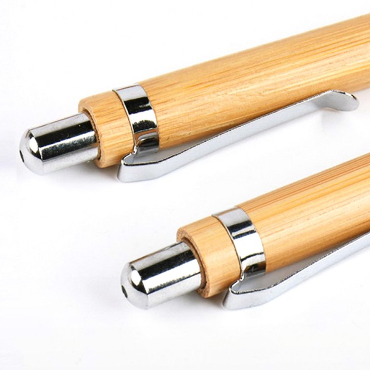 Wholesale Bulk Cheap Bamboo Handle Ballpoint Pens Eco Friendly Wood Bamboo Pen With LOGO