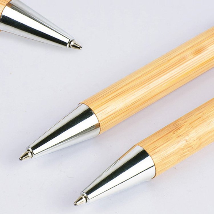 Wholesale Bulk Cheap Bamboo Handle Ballpoint Pens Eco Friendly Wood Bamboo Pen With LOGO