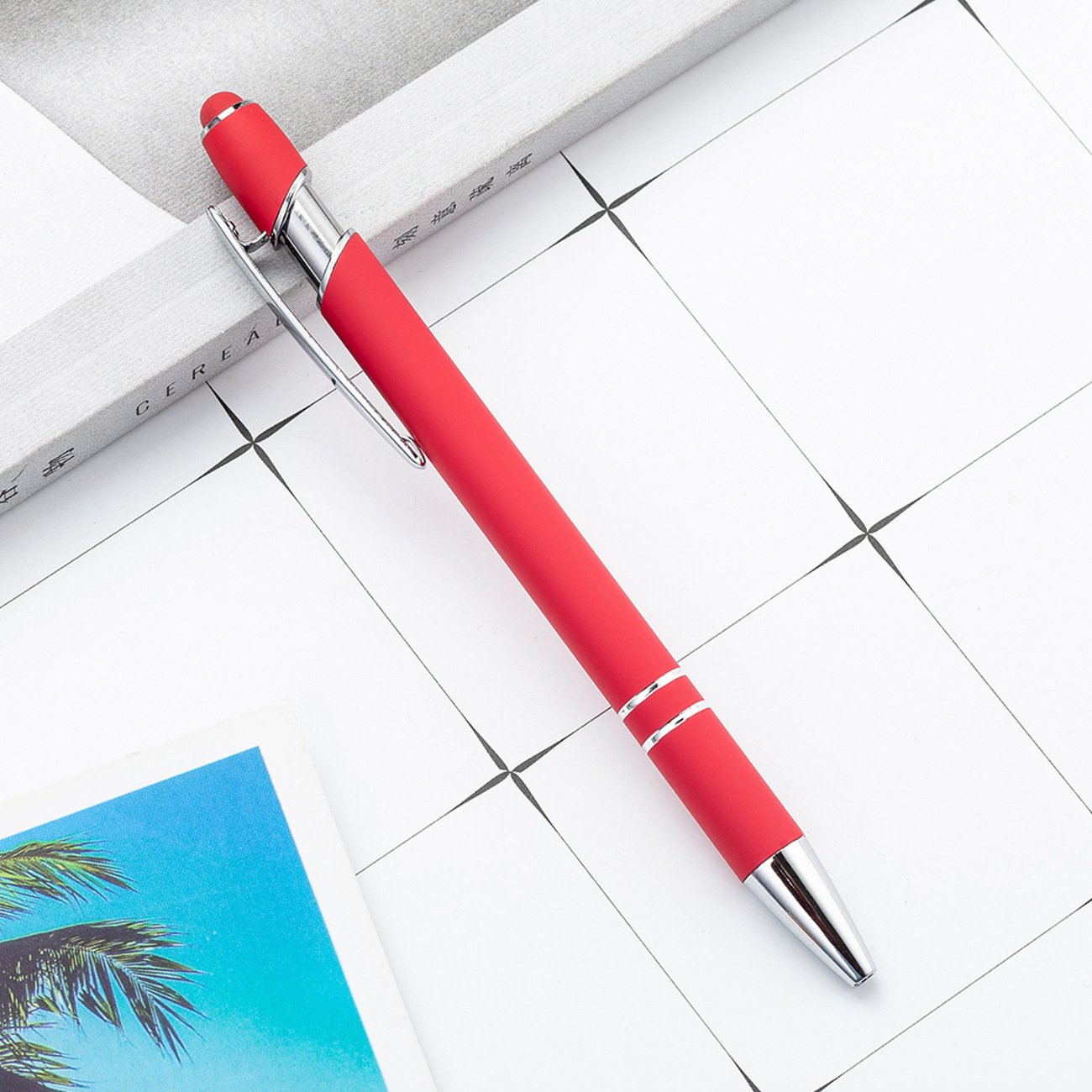 SY569 Custom Logo Pen Supplier Metal Rubber Ball Pen Gift OEM Custom Logo Promotional Touch Screen Ballpoint Pen with Logo