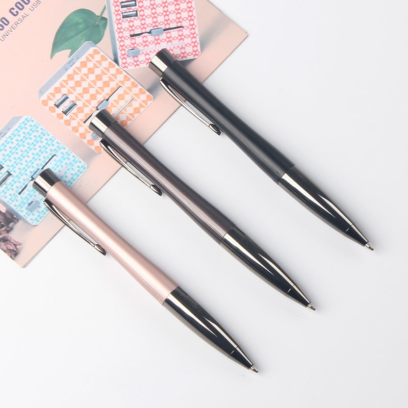 Nice designed detectable metal pen promotional china logo gifts metal ball pens