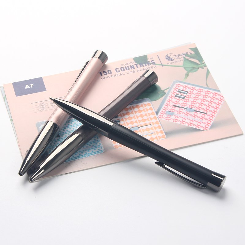 Nice designed detectable metal pen promotional china logo gifts metal ball pens
