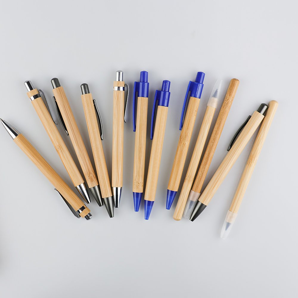 GemFully 1 dollar shop bamboo products custom pens logo printed free gifts for customers