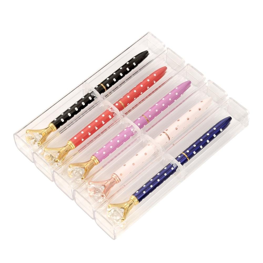 New Big Crystal Rose Gold Pen,Bling Pens,diamond decorated on the pen top for Gift