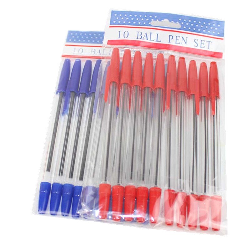 Pen manufacturer wholesale simple cheap plastic ballpoint pen promotional stick ballpen back to school pen