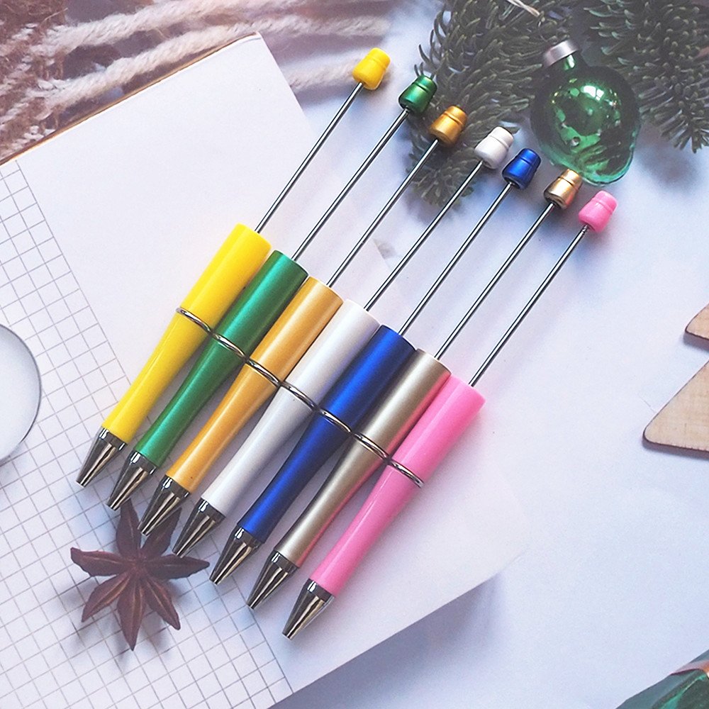 Best Selling Mixed Colour Ballpoint Pen Ball Pen Personalized Party Gift Plastic Beadable Pens For Guest