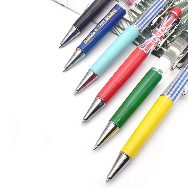 Customize Logo Plastic Float ballpoint Pen Liquid Pen Promotional ballpoint Pens