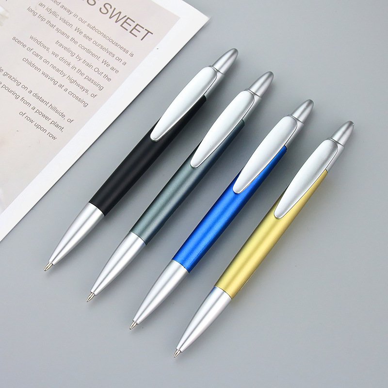Blue Ink Plastic Ball Pens Promotion Advertising Business Gift Hotel Pen Custom Logo
