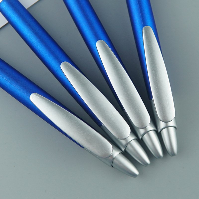 Blue Ink Plastic Ball Pens Promotion Advertising Business Gift Hotel Pen Custom Logo