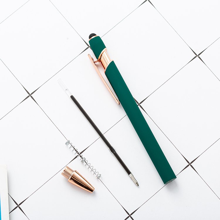 JH Stylus Pen For Touch Screens Ball Point Pen Writing Soft Touch Stylus Metal Ballpoint Pen With Rose Gold Hardware