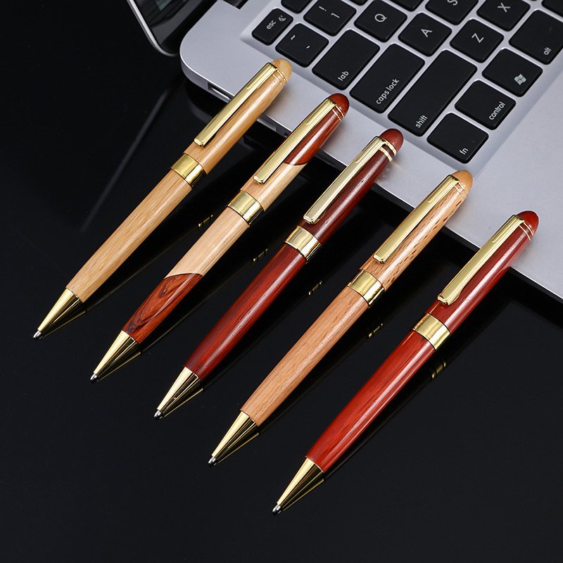 High Quality Customized Engraving Wooden Bamboo Ballpoint Pen With Logo Gift Box
