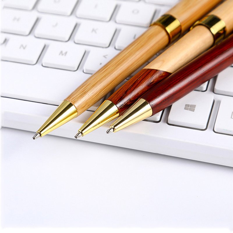 High Quality Customized Engraving Wooden Bamboo Ballpoint Pen With Logo Gift Box