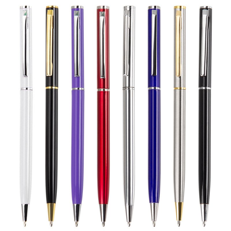 Metal pen spot wholesale small Coats ballpoint pen can print logo hotel advertising multi-color pen