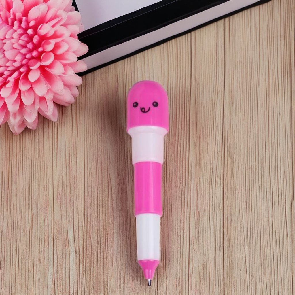 Wholesale Promotion Kawaii Stationery Capsule Pen Lovely Face Vitamin Ballpoint Pens and Cute Stationery Gift