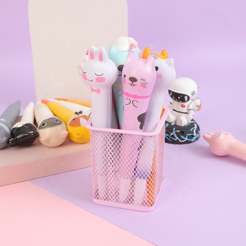 Pu Animal Ice Cream Fidget Toys Cute decompression pen squishy pen ballpoint pen school supplies for students
