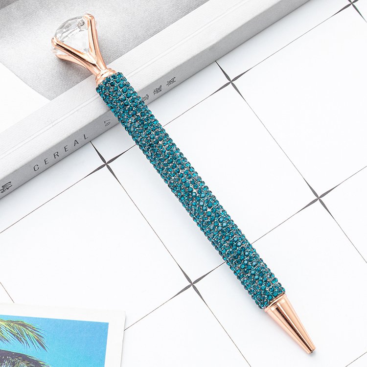 Luxury creative crystal body office school girls ballpoint pen promotion business gift ball pen