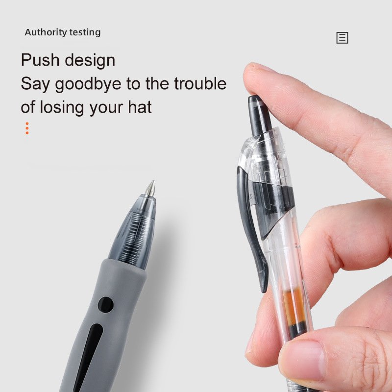 Push ballpoint pen 0.5mm black bullet tip office signature carbon pen student brush pen red