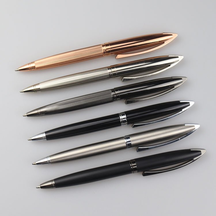 X727 Luxury Black Glossy Pen With Gold Promotional Ballpoint Pen For Business Hotel Gifts