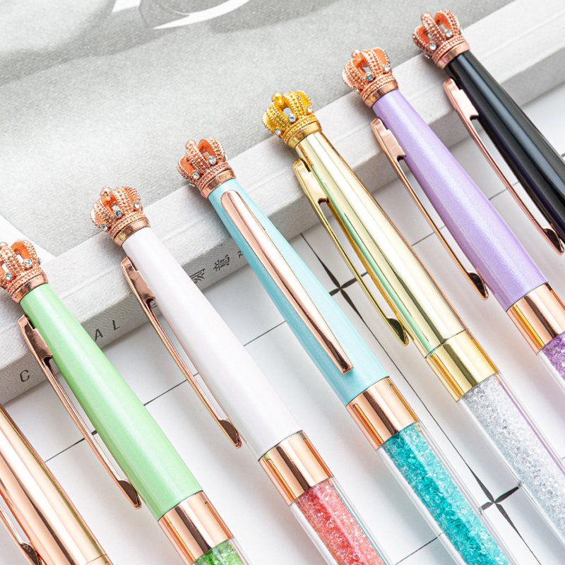 Luxury Metal Diamond Gift Pens Custom Logo Pen Diamond Multi-Color Crystal Ball Pen For Girl