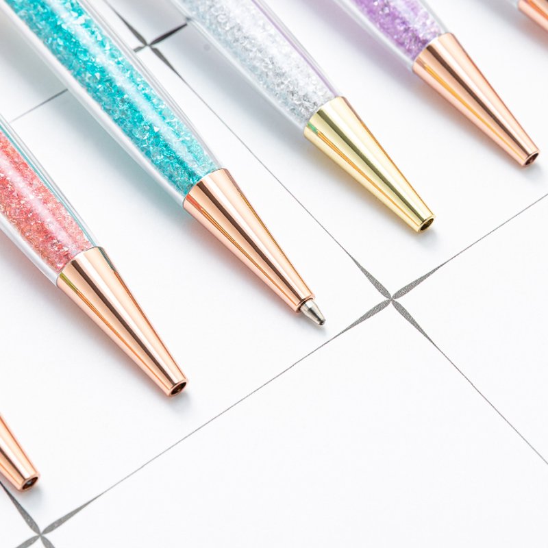 Luxury Metal Diamond Gift Pens Custom Logo Pen Diamond Multi-Color Crystal Ball Pen For Girl