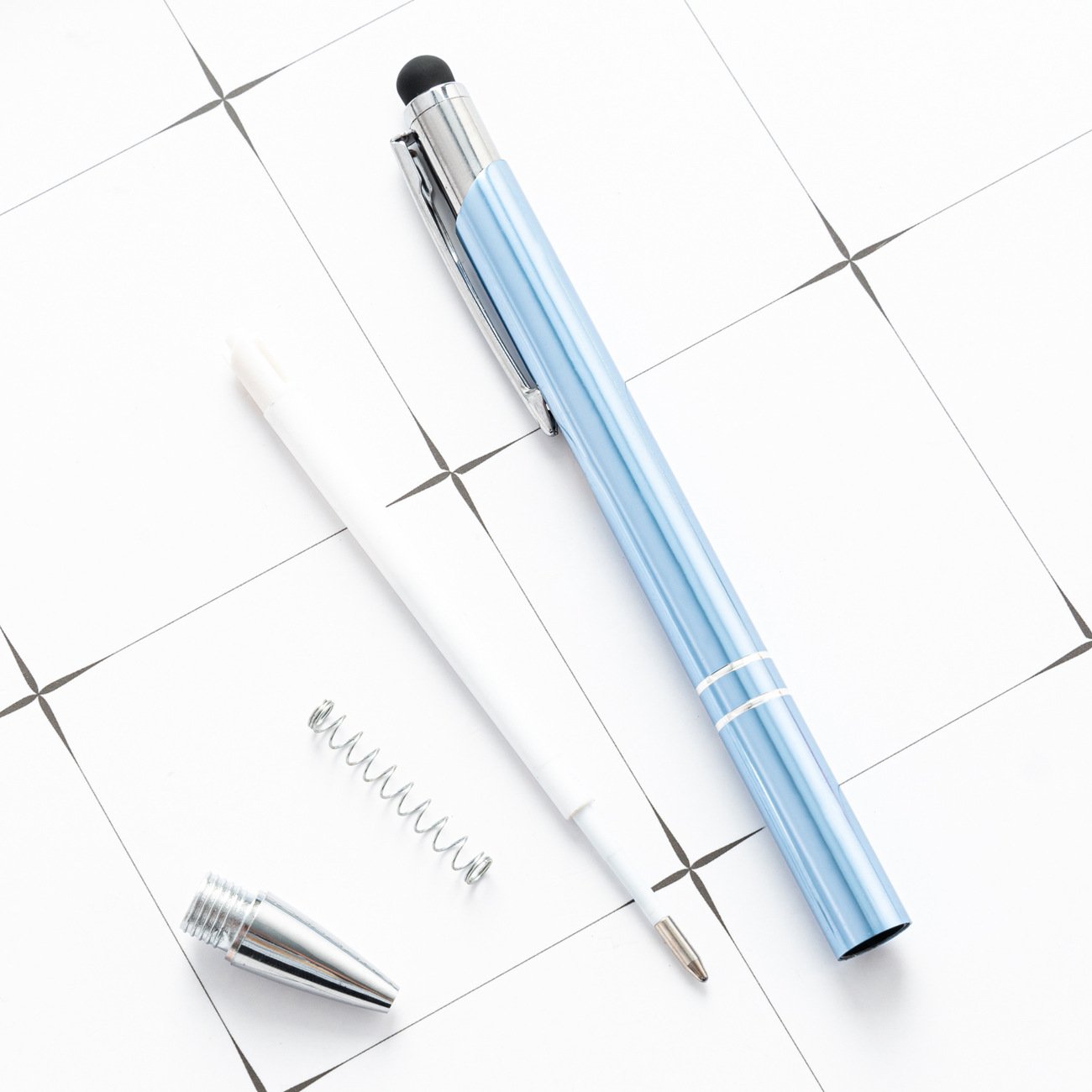 Wholesale metal aluminum rod touch ballpoint pen capacitive handwriting touch screen dual-use metal capacitive touch screen pen