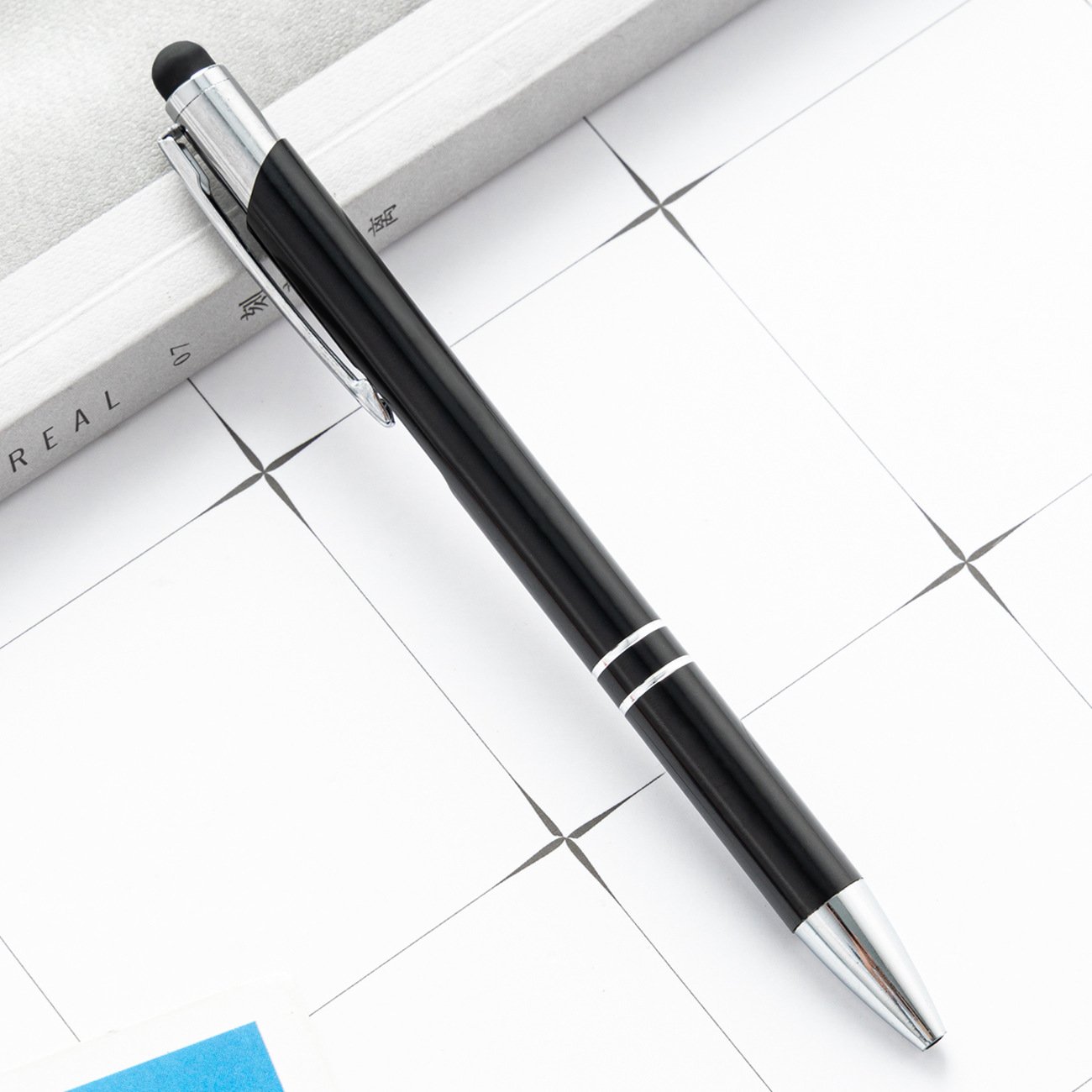 Wholesale metal aluminum rod touch ballpoint pen capacitive handwriting touch screen dual-use metal capacitive touch screen pen