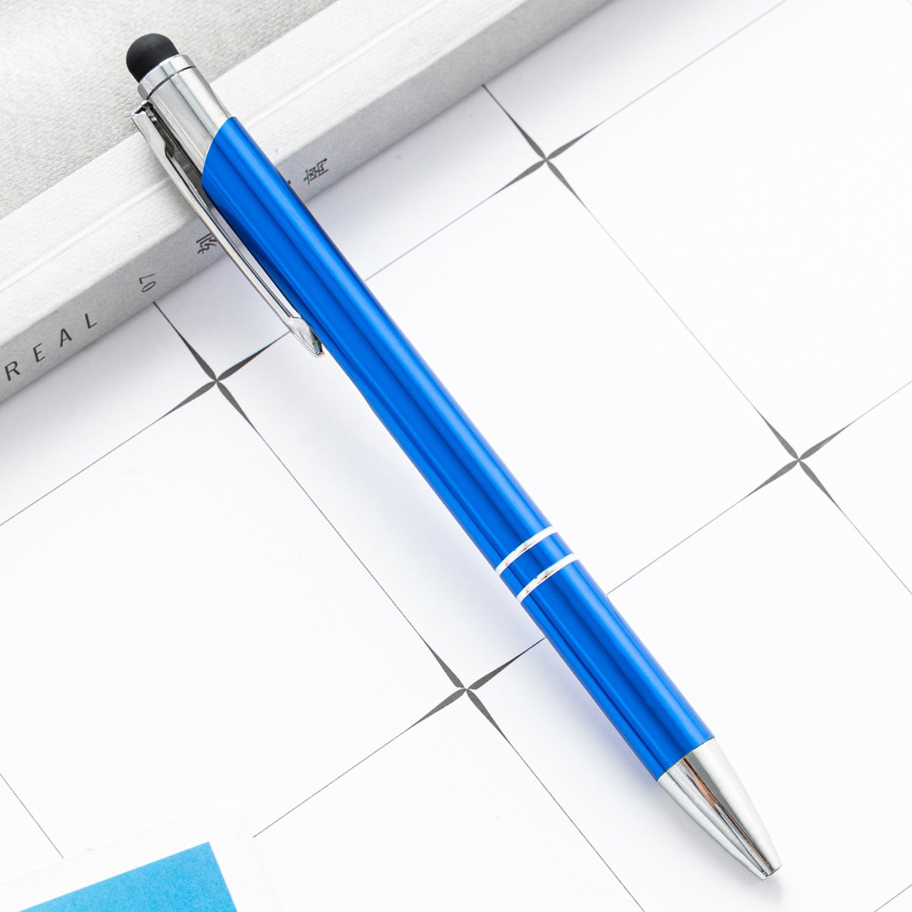 Wholesale metal aluminum rod touch ballpoint pen capacitive handwriting touch screen dual-use metal capacitive touch screen pen
