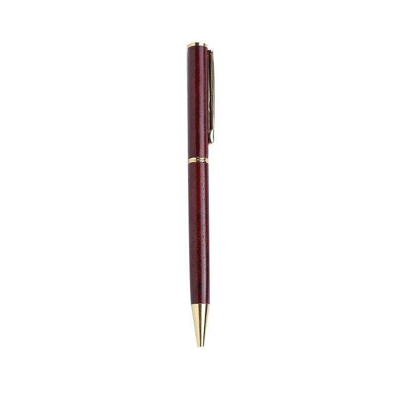 Executive Business Office Supplies Rosewood Maple Wood Writing Tool Fancy Nice Elegant Slimline Wooden Ballpoint Pen for Lady