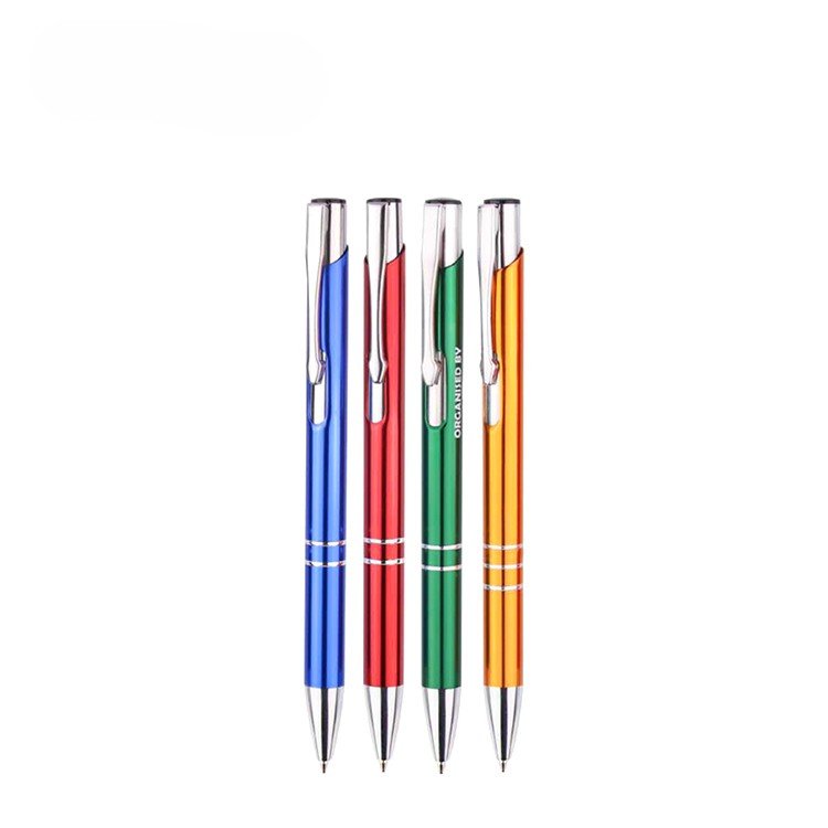 Ball Pen Advertising Ballpoint Pen Promotional Metal Engraving Personalized Gift Metal Luxury with Logo Customized Free 20pcs