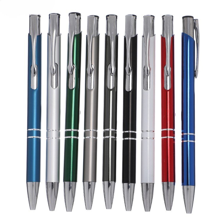 Ball Pen Advertising Ballpoint Pen Promotional Metal Engraving Personalized Gift Metal Luxury with Logo Customized Free 20pcs