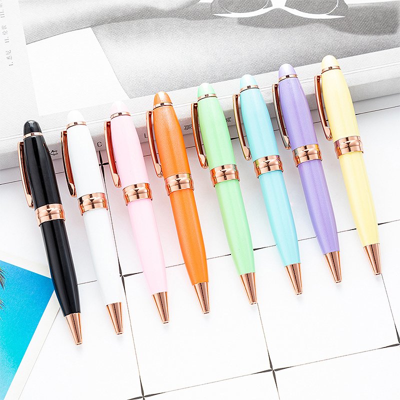 High Quality Plated Gold And Silver Pen Heavy Metal Pen Luxury Ball Pen Customized Logo