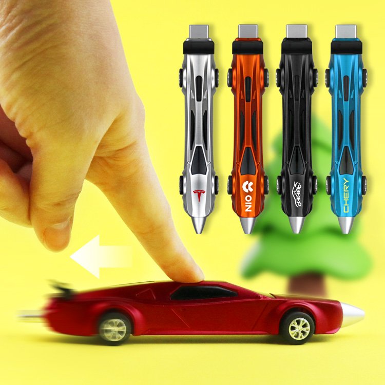 BKS custom personalised pens Popular cheap plastic promotional car shape gift pen with company logo printed