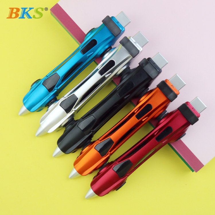 BKS custom personalised pens Popular cheap plastic promotional car shape gift pen with company logo printed