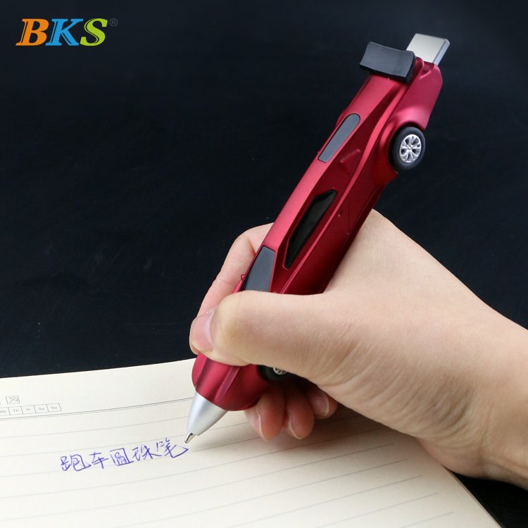 BKS custom personalised pens Popular cheap plastic promotional car shape gift pen with company logo printed
