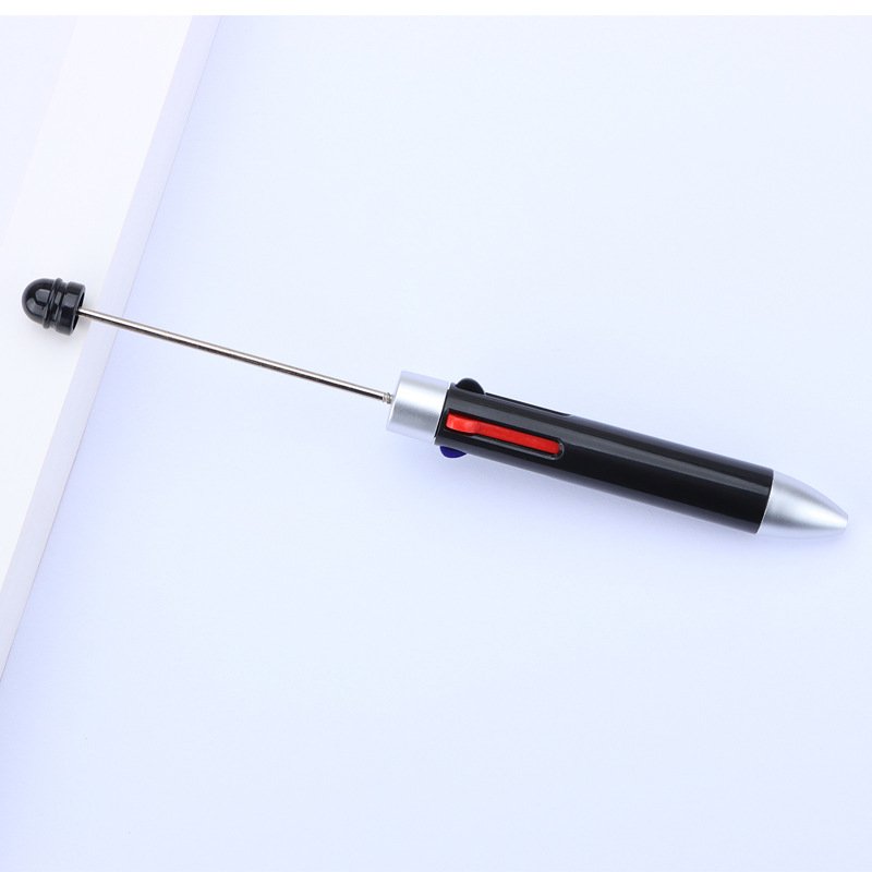 2023 Hot Sale Personalized Ballpoint Pens DIY Animal Body Type with Top Pink Glitter Bead Custom Plastic Bead Pens