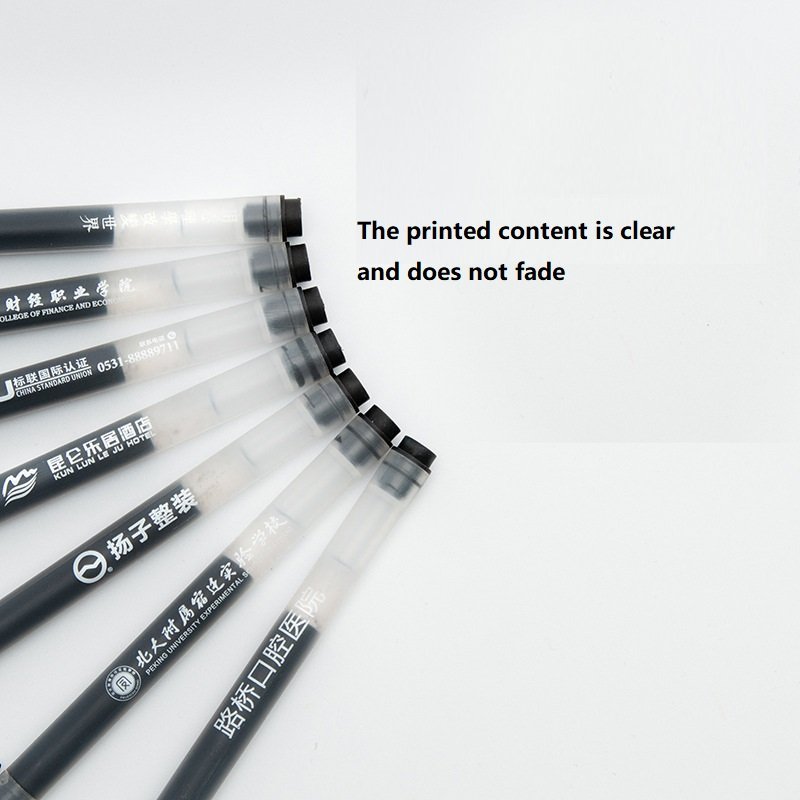 High cost performance logo printing gel pen black 0.5 water-based carbon signature pen student advertising gift wholesale pen