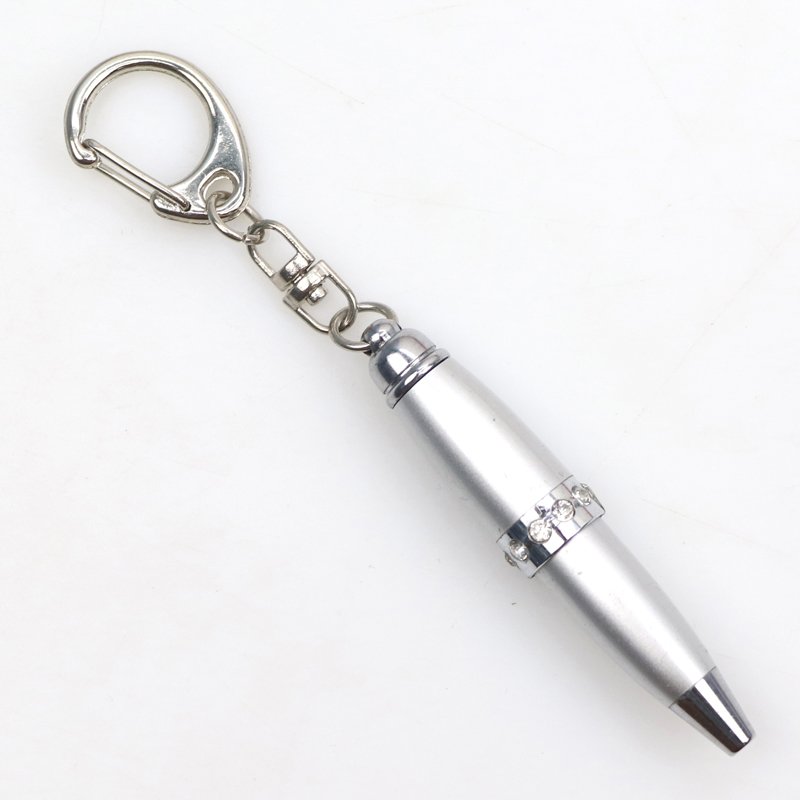 Custom Printing Laser Logo Tourist Souvenir Metal Mini Ball Point Pen Keychain