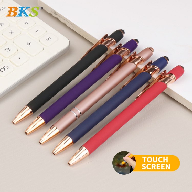 Wholesale Promotional Ballpoint Pen Low Price Metal Body Custom Logo Printed 1.0mm Writing Width Novelty Banner Design