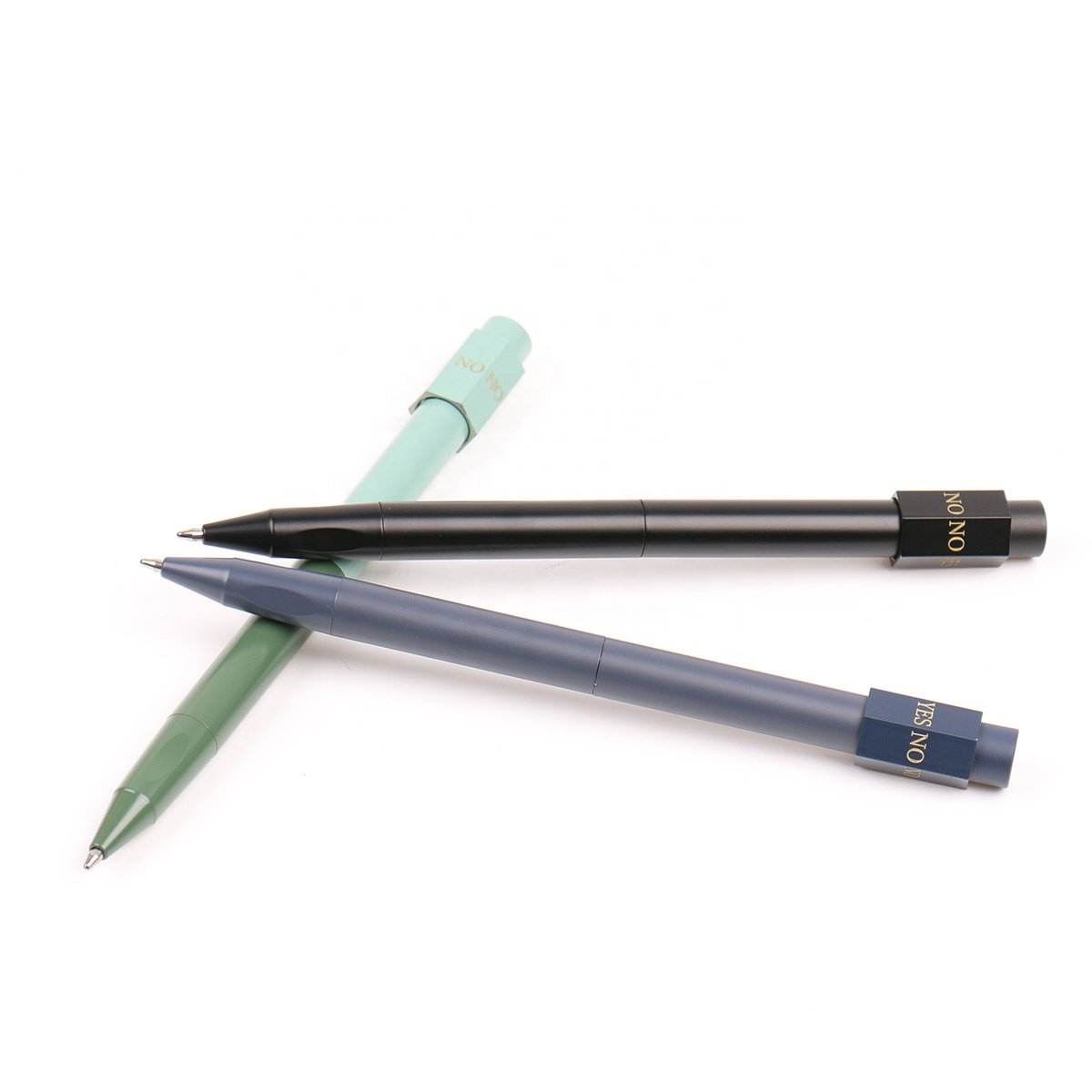 Factory Custom LOGO Metal Promotion Ballpoint Pen Rotary Office Stitching Color Good Luck Rotary Decompression Creative Toy Pen