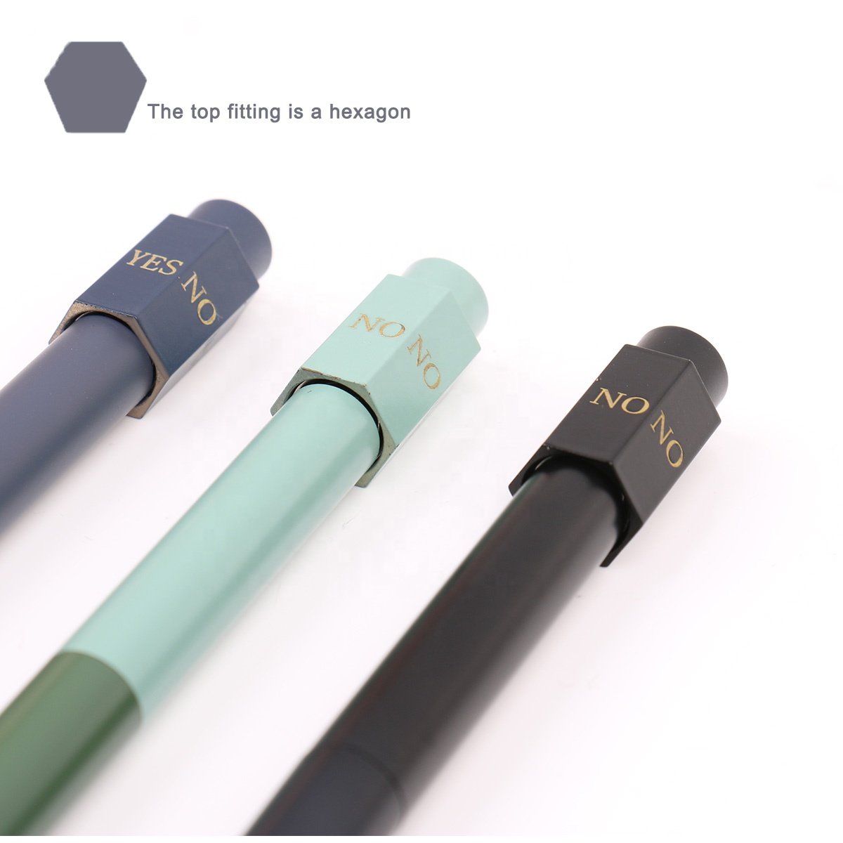 Factory Custom LOGO Metal Promotion Ballpoint Pen Rotary Office Stitching Color Good Luck Rotary Decompression Creative Toy Pen