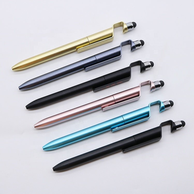 High quality 3 in 1 stylus touch mobile phone support stand professional ballpoint pen