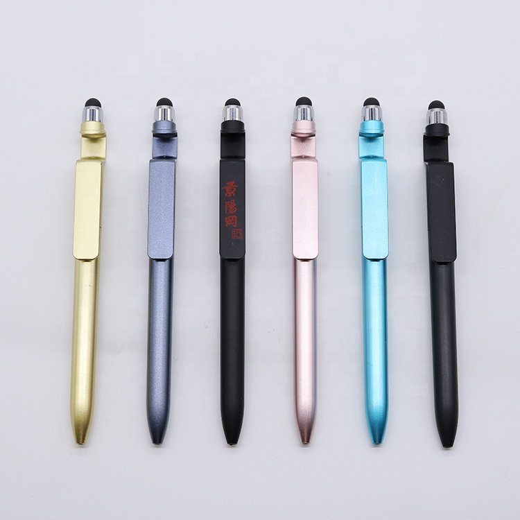 High quality 3 in 1 stylus touch mobile phone support stand professional ballpoint pen