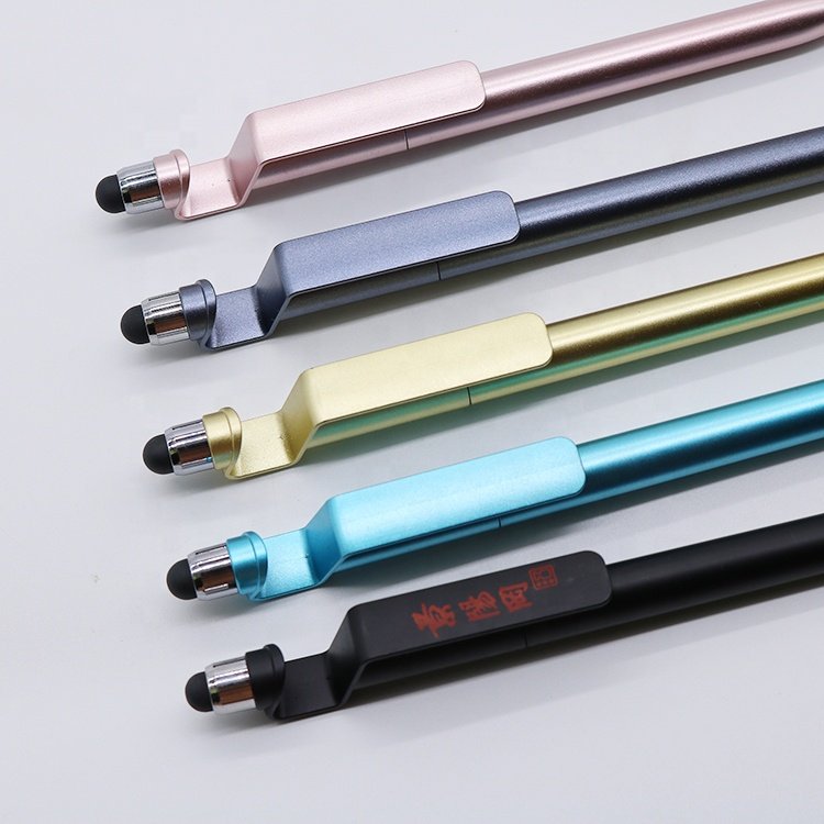 High quality 3 in 1 stylus touch mobile phone support stand professional ballpoint pen