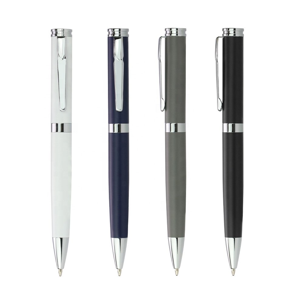 Custom logo pen set with gift case luxury Promotion Logo Advertising metal ball point pen roller pen