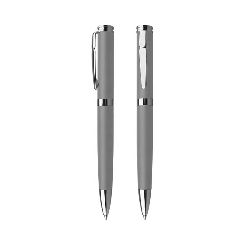 Custom logo pen set with gift case luxury Promotion Logo Advertising metal ball point pen roller pen