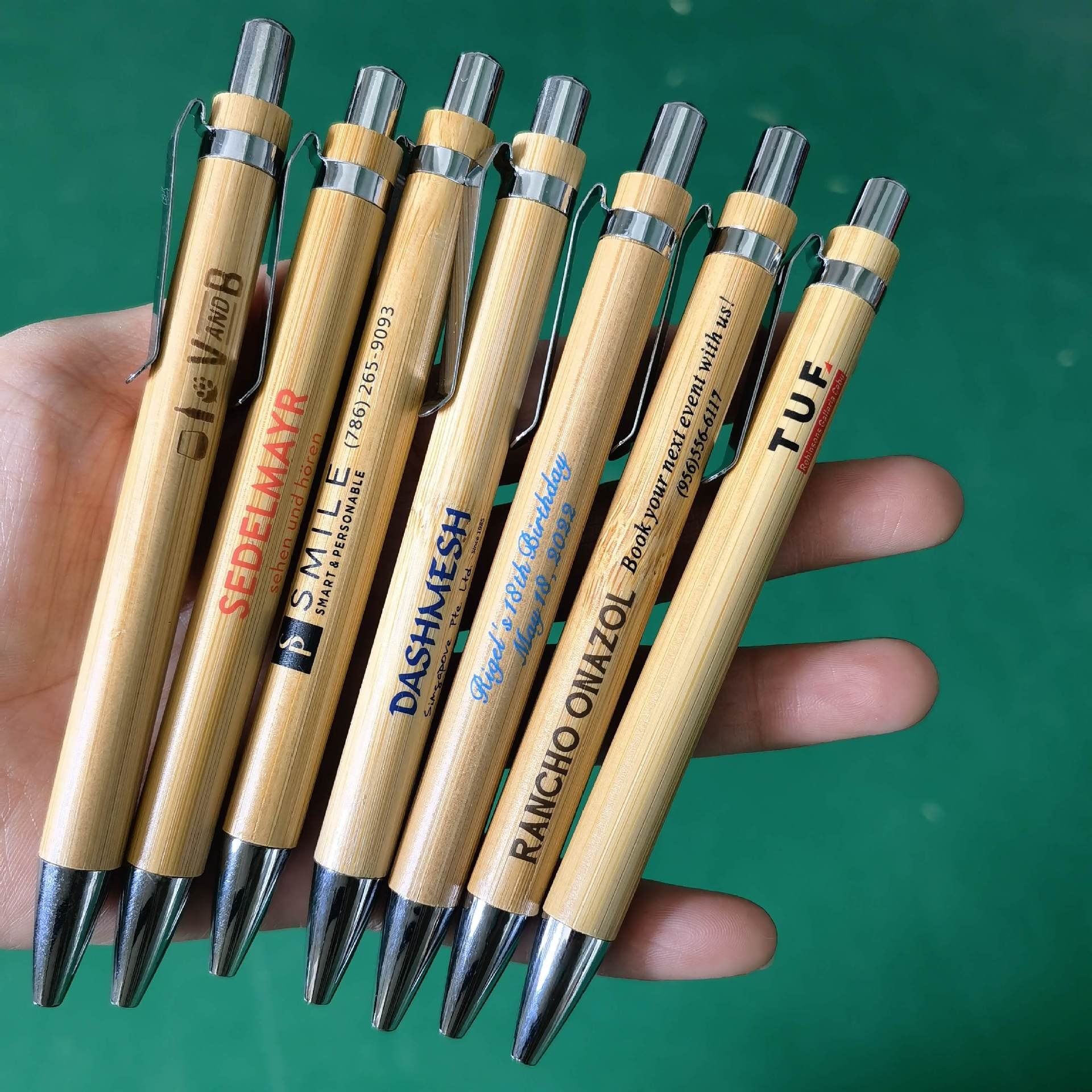 Promotional Personalized Customized Bamboo Ball Pen Eco Friendly Engraved Bamboo Ballpoint Pen With Logo