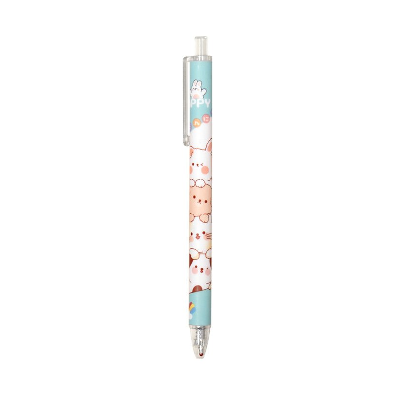 Wholesale 0.5mm Metal High Appearance Ballpoint Gel Pens Cute Girl Heart Pressed Neutral Plastic Stationery for Writing