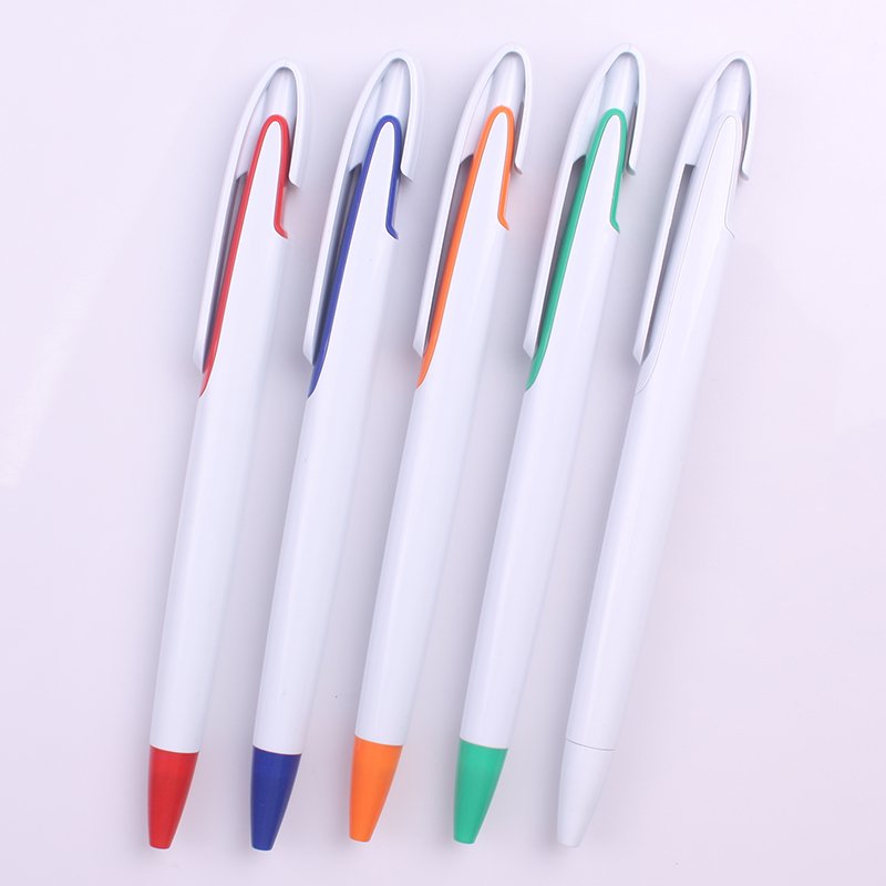 Customizable Logo Promotion Ballpoint Pen Flexible Design Multiple Color Plastic Caneta Stylo Personnalizable