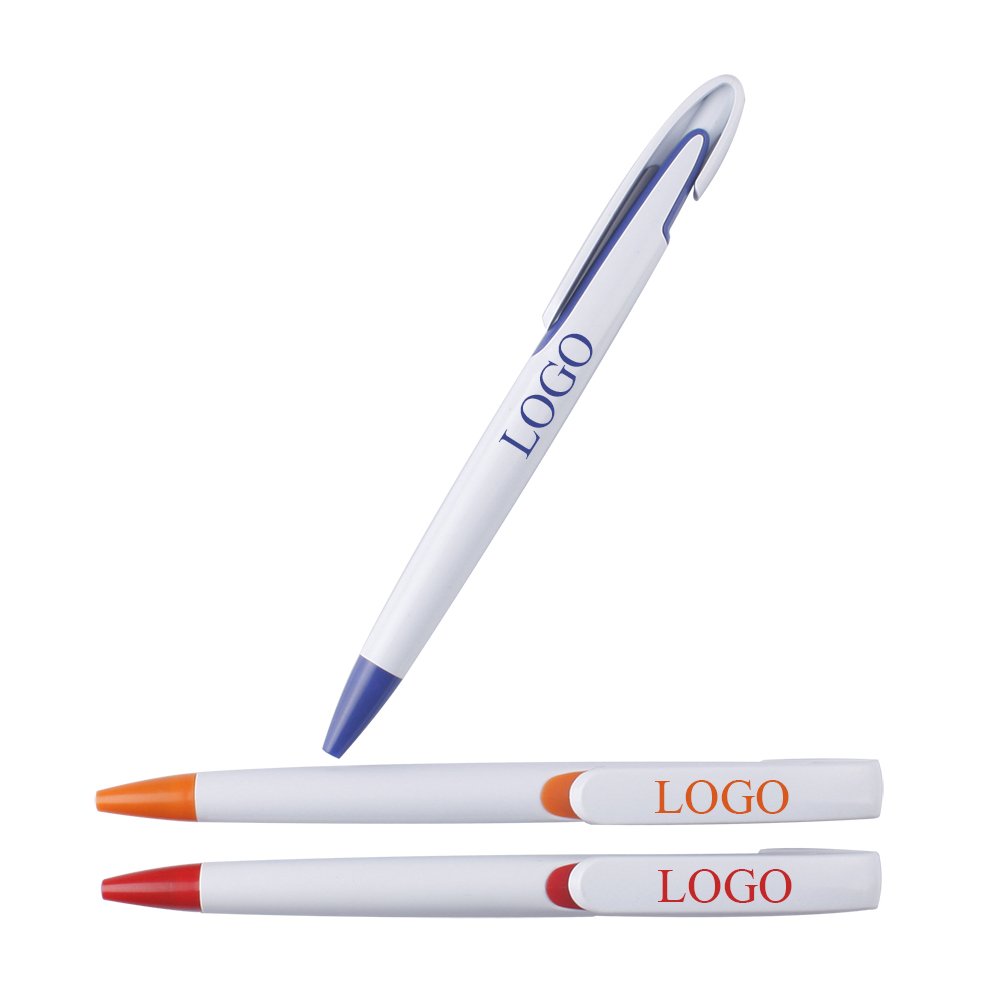 Customizable Logo Promotion Ballpoint Pen Flexible Design Multiple Color Plastic Caneta Stylo Personnalizable