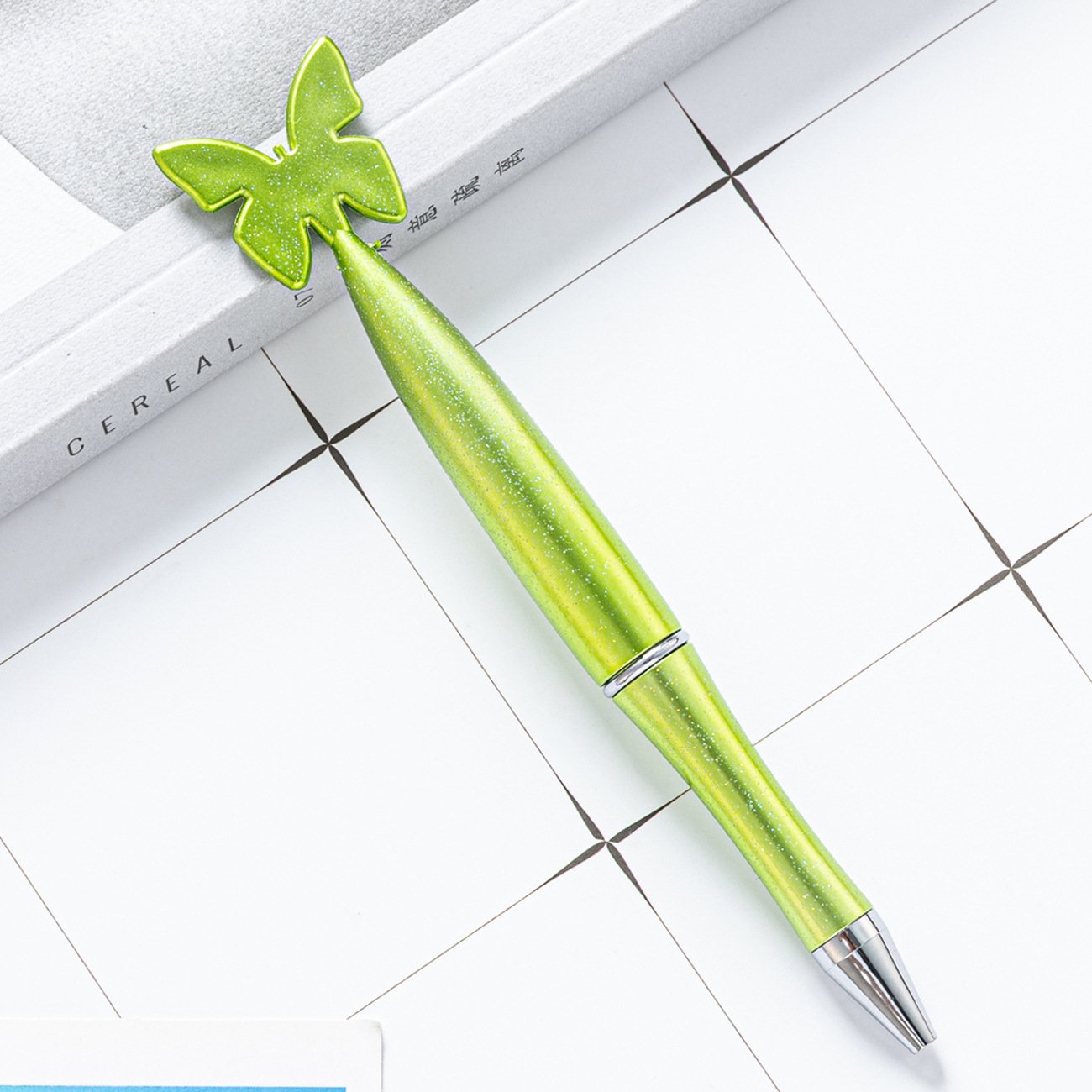 promotional custom gel pens butterfly bowknot stylus fancy ball pen luxury cute color slim metal body twist ballpoint pens