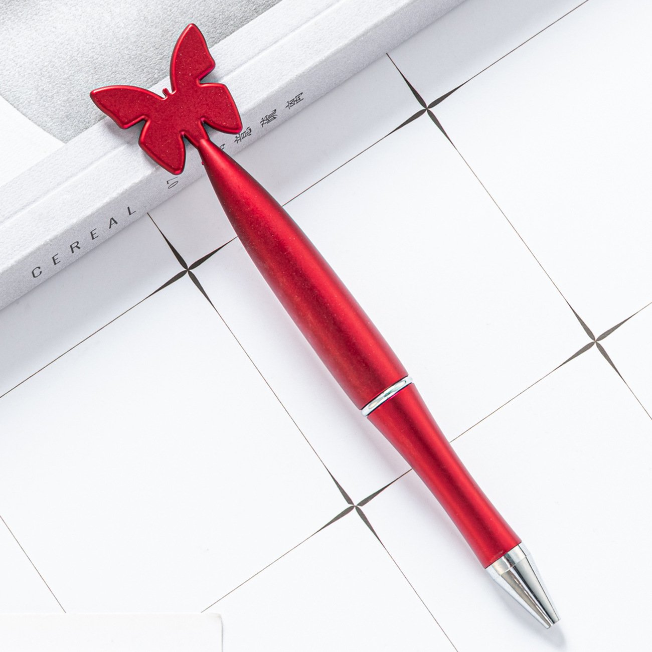 promotional custom gel pens butterfly bowknot stylus fancy ball pen luxury cute color slim metal body twist ballpoint pens